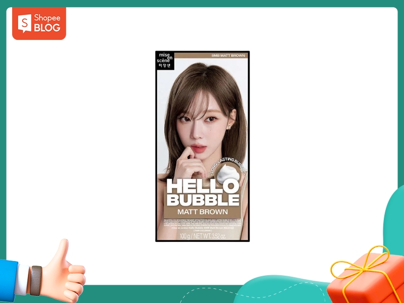 Bọt kem nhuộm tóc mise en scène Hello Bubble