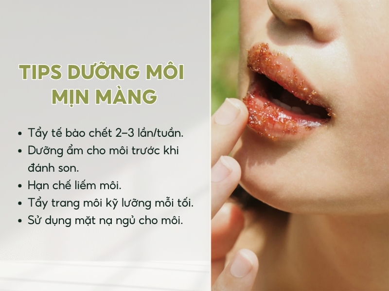 Mẹo chăm sóc môi mềm mại khi dùng son