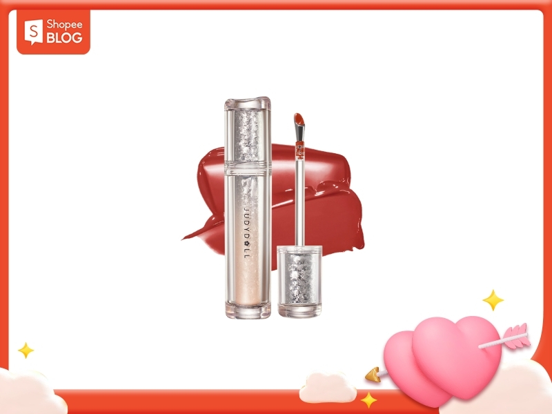 Son bóng Jullydoll "Ice-iron" Watery Lip Gloss - Hot Red Wine 07