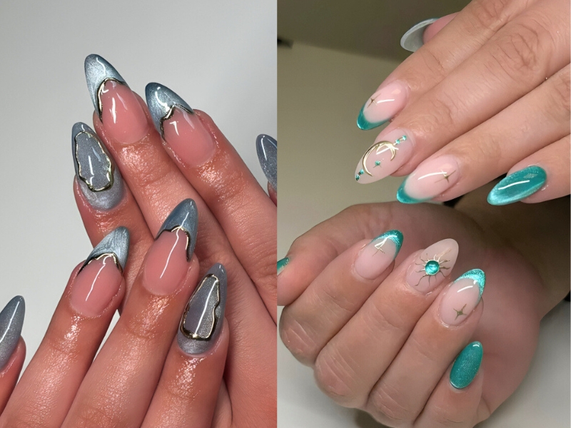 Nails biển ombre đầu móng
