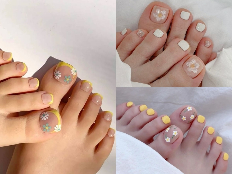 nail chân hoa cỏ
