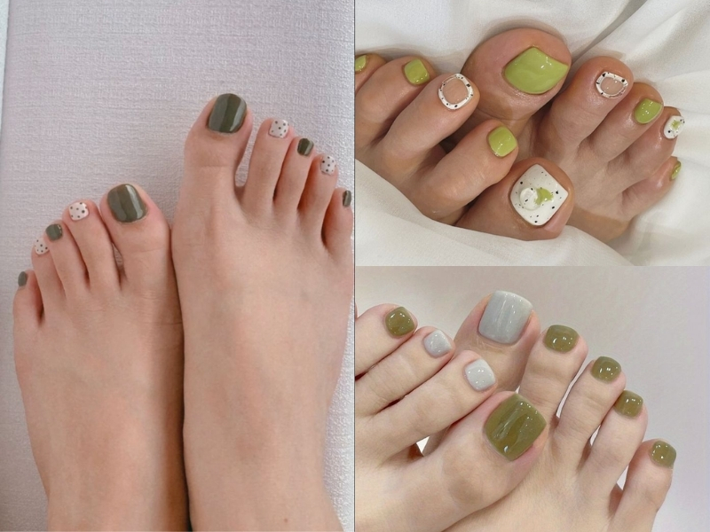 nail Sắc xanh olive