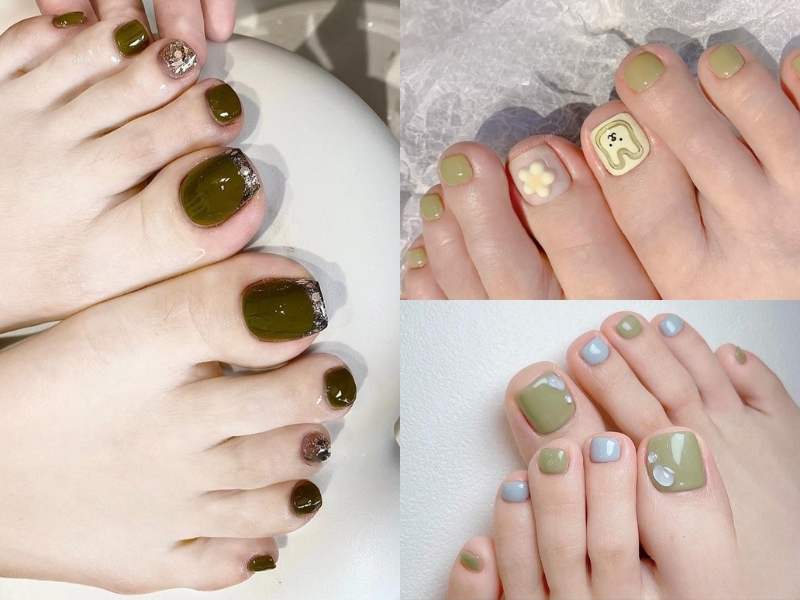 nail Sắc xanh olive