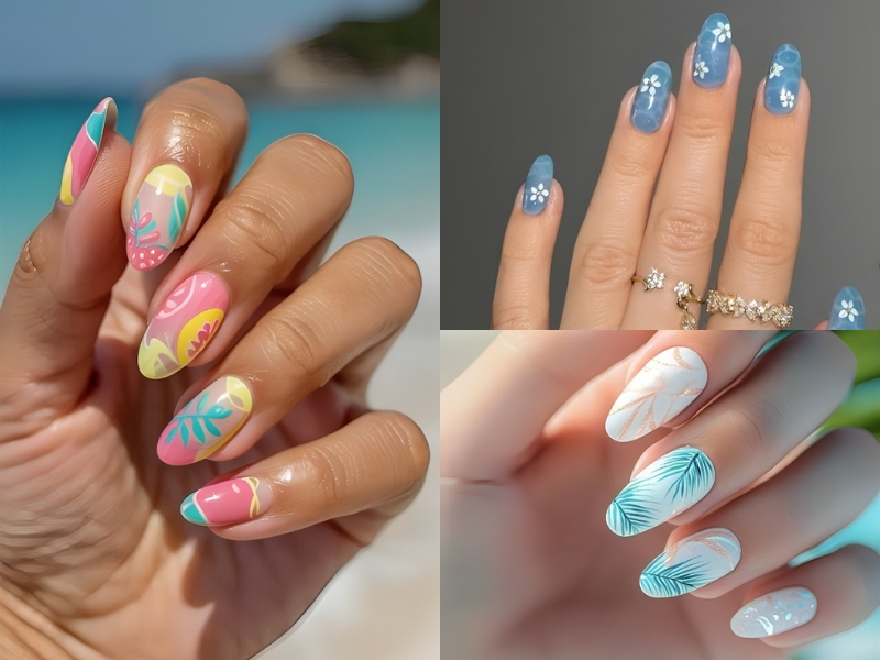 Mẫu nail vẽ mùa hè