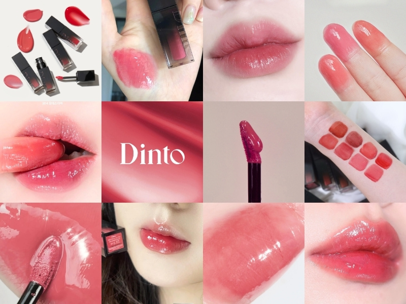 Swatch son tint lâu trôi Dinto Blur-Glowy Lip Tint