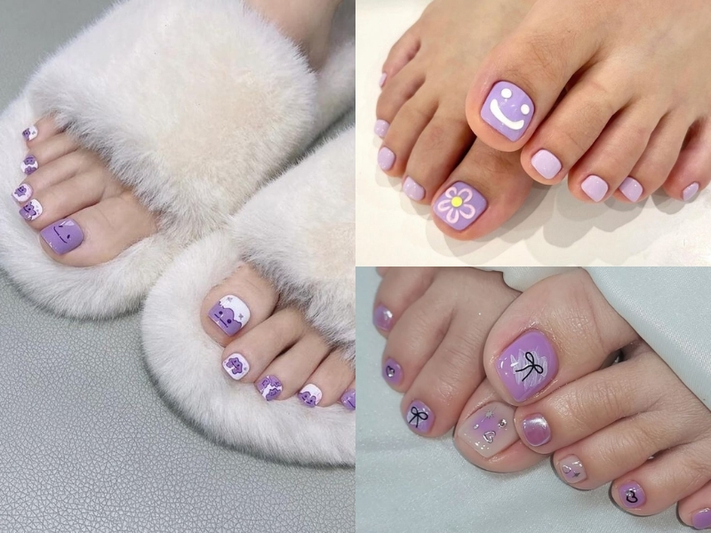 chân nail Tím lavender