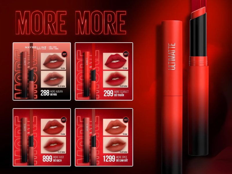 Màu đẹp nhất của dòng son thỏi Maybelline