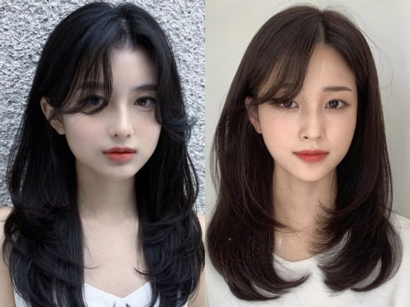 tóc dài uốn cụp