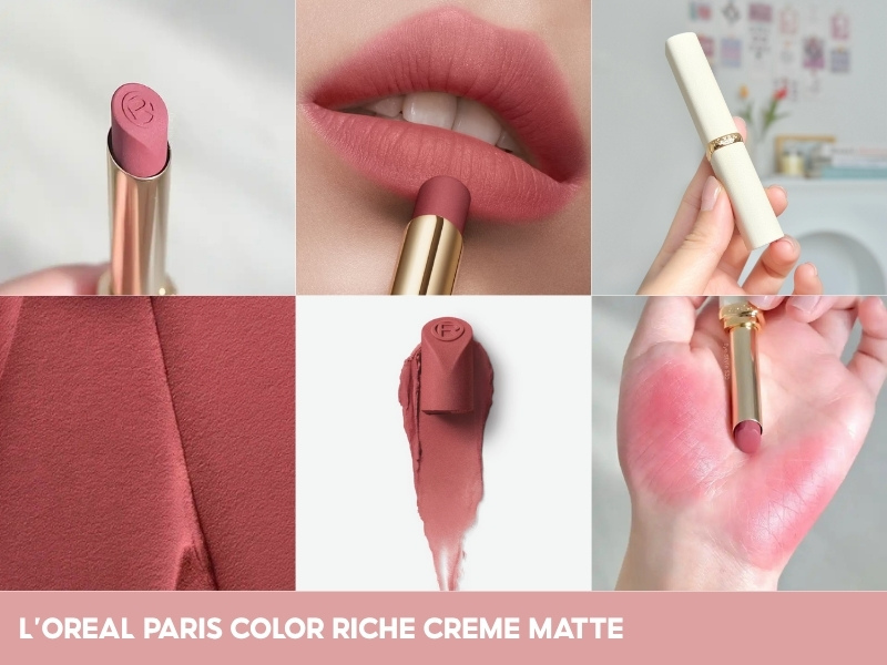 Swatch son thỏi lì lâu trôi L’Oreal Paris Color Riche