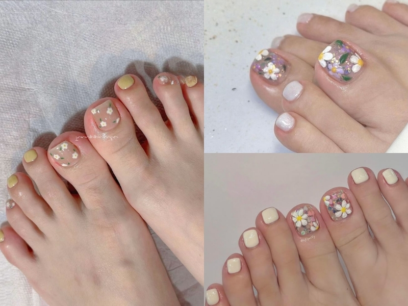 nail chân Hoa cúc mini