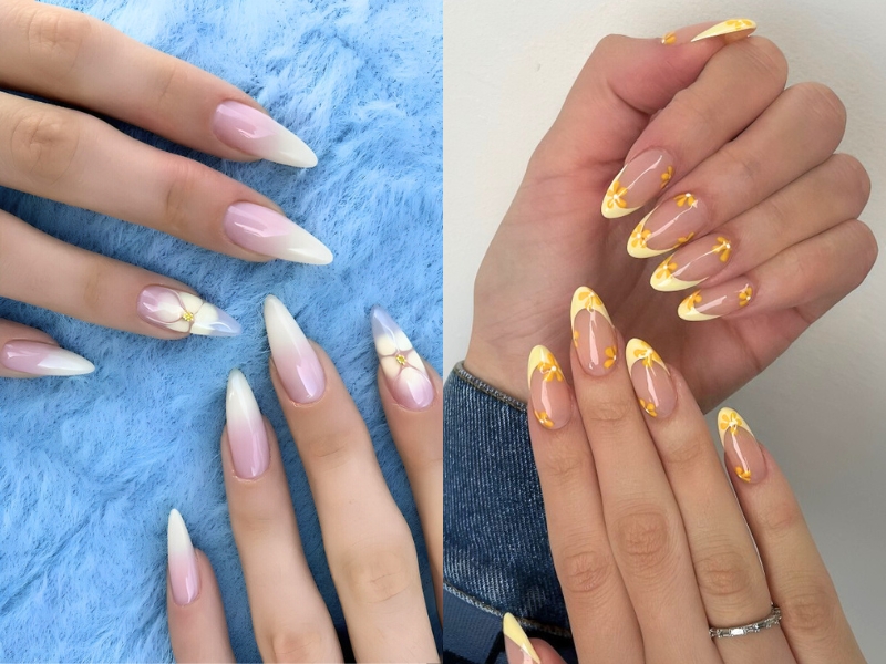 Nails đi biển nhẹ nhàng Hàn Quốc cho mùa hè