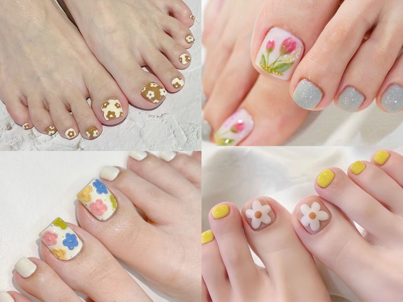 Nail đi biển màu sáng