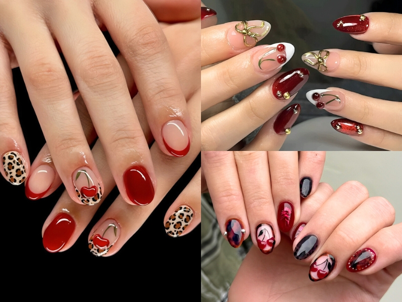 Nail đỏ cherry