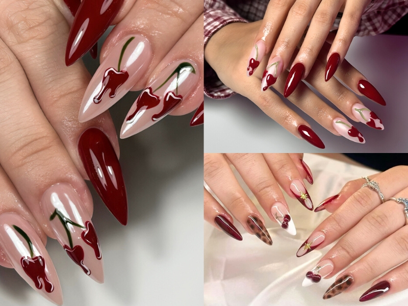 Nail đỏ cherry