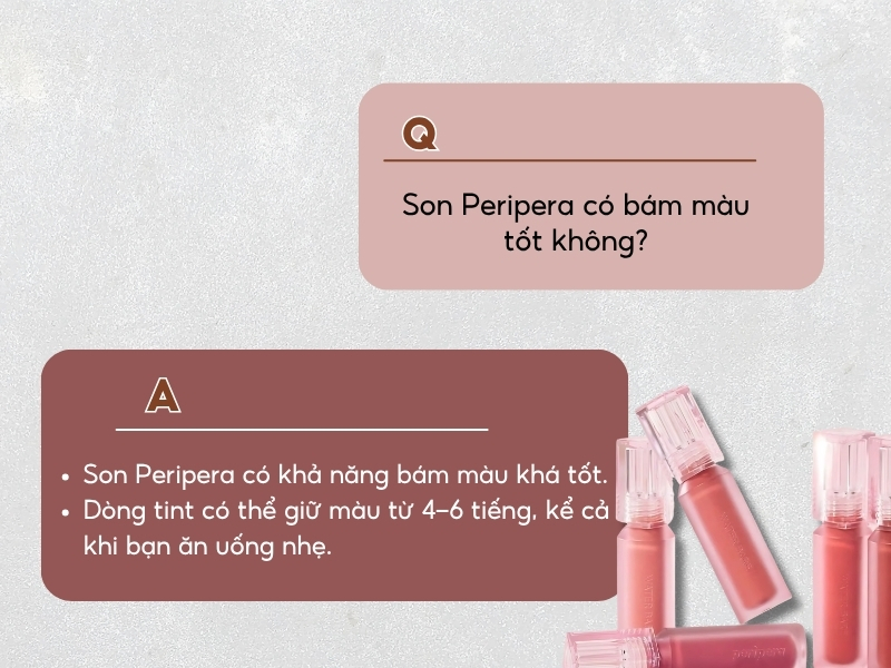 Giải đáp về son Peripera