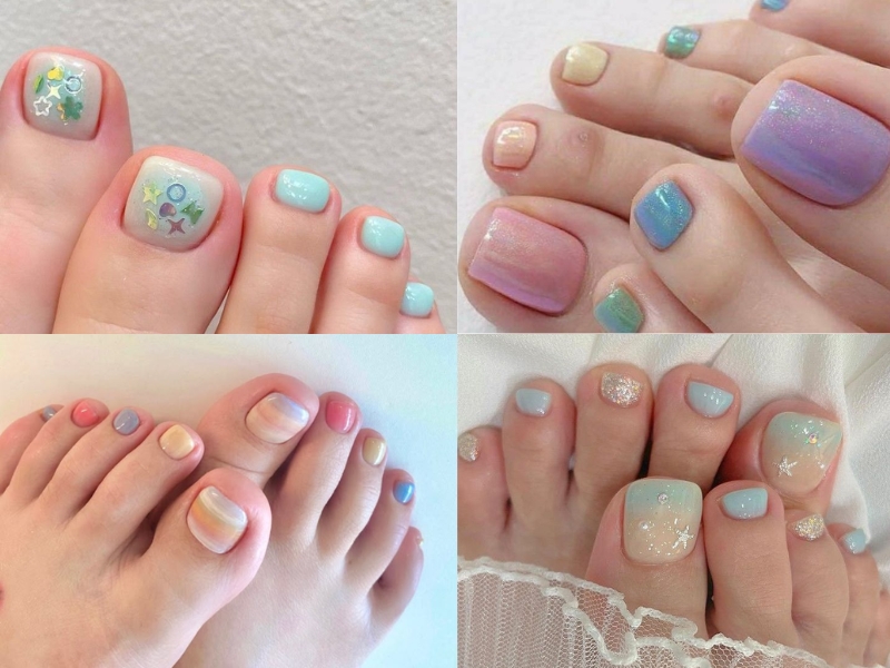 Nail đi biển pastel