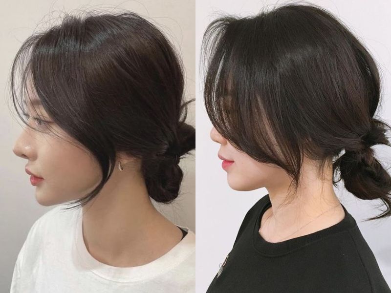 tóc búi thấp