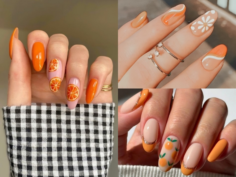 Mẫu nail mùa cam