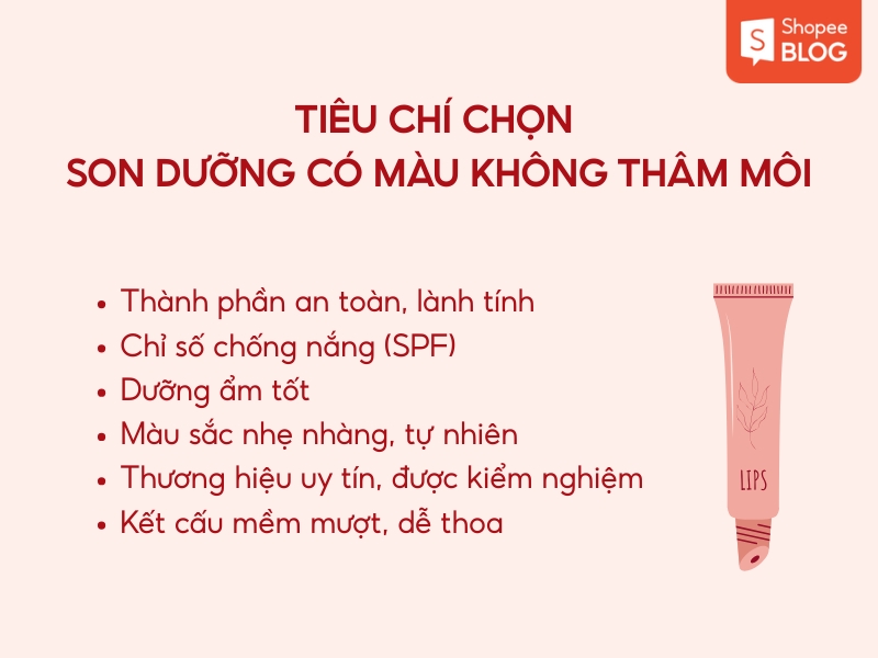 Cách chọn son dưỡng có màu không thâm môi