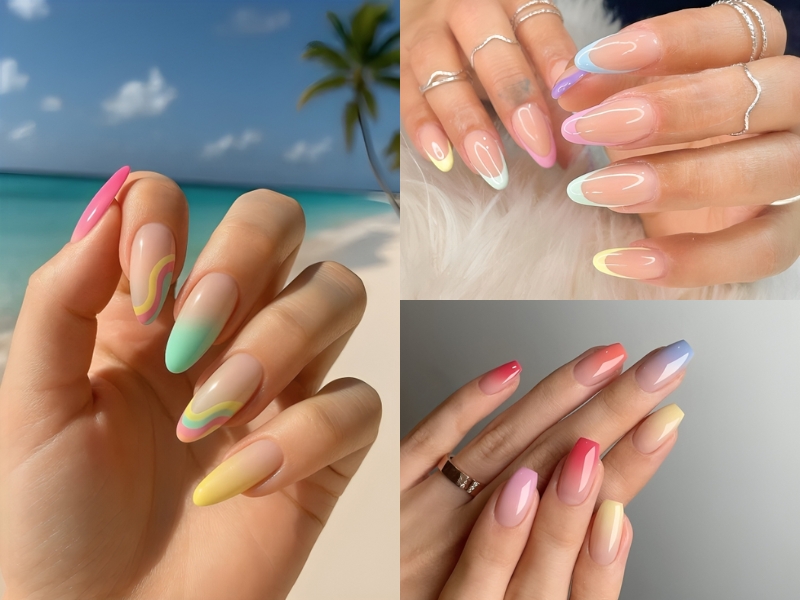 Mẫu nail pastel nhẹ nhàng