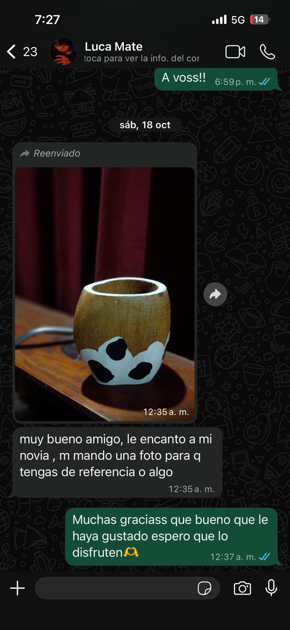 Captura de opinión de cliente.