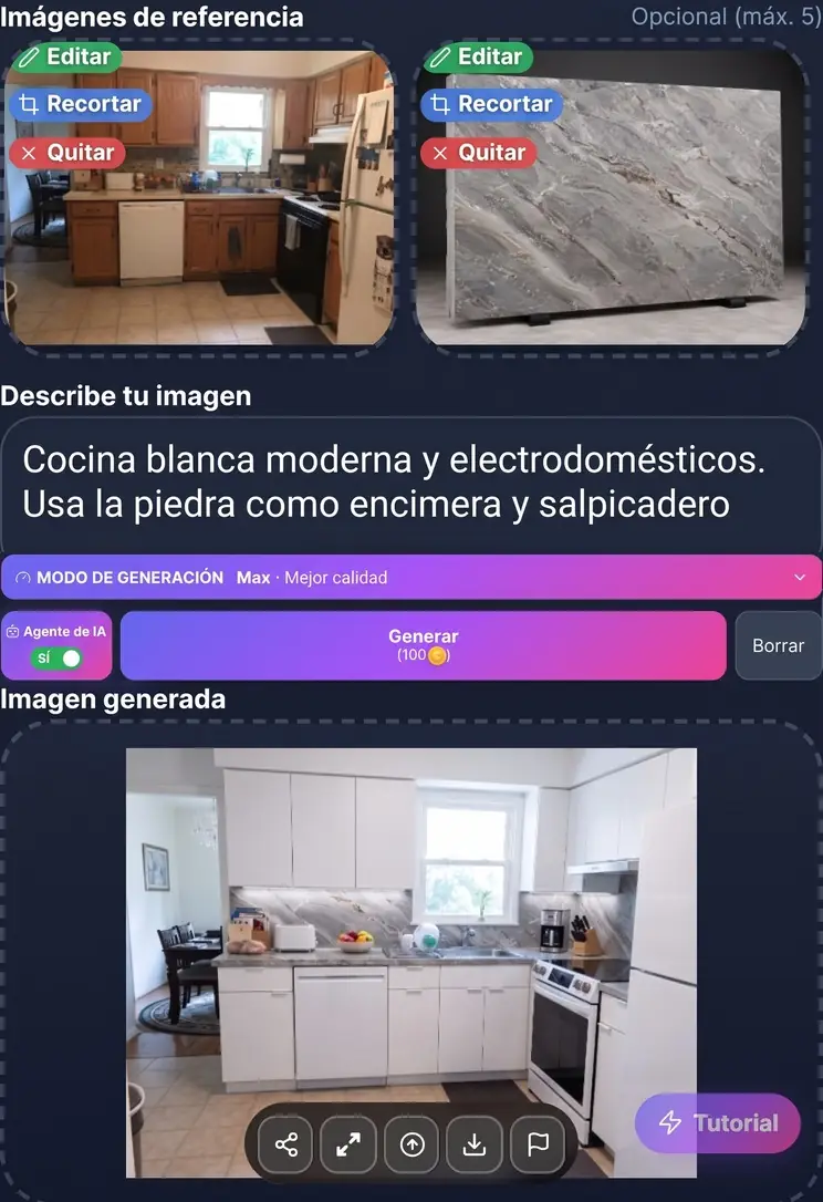 Interfaz de visualización de habitaciones de OptimAImage