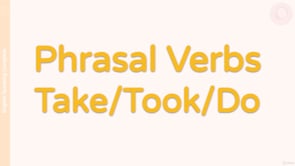 Video thumbnail: M5 Phrasal Verbs Take Do