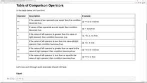 Video thumbnail: 001 Comparison Operators in Python