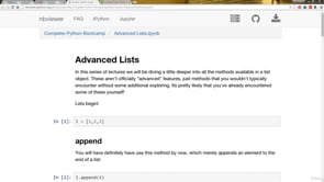 Video thumbnail: 005 Advanced Lists