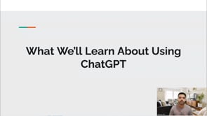 Video thumbnail: What We'll Learn About Using ChatGPT