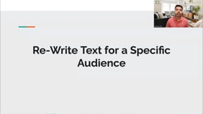 Video thumbnail: Re-Write Text for a Specific Audience