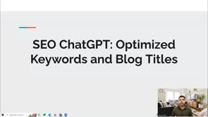 Video thumbnail: SEO ChatGPT: Optimized Keywords and Blog Titles