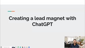 Video thumbnail: Creating a lead magnet with ChatGPT