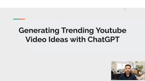 Video thumbnail: Generating Trending Youtube Video Ideas with ChatGPT