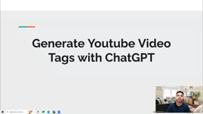 Video thumbnail: Generate Youtube Video Tags with ChatGPT