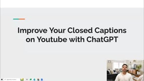 Video thumbnail: Improve Your Closed Captions on Youtube with ChatGPT