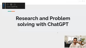 Video thumbnail: Research and Problem solving with ChatGPT