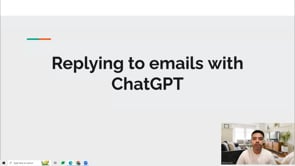 Video thumbnail: Replying to emails with ChatGPT