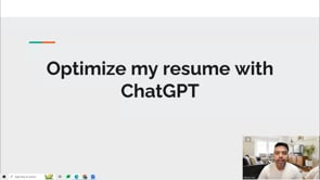 Video thumbnail: Optimize my resume with ChatGPT