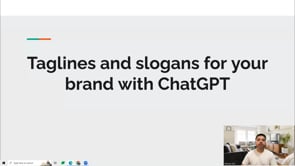 Video thumbnail: Taglines and slogans for your brand with ChatGPT