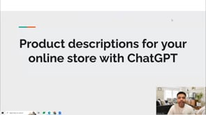 Video thumbnail: Product descriptions for your online store with ChatGPT
