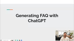 Video thumbnail: Generating FAQ with ChatGPT