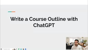 Video thumbnail: Write a Course Online with ChatGPT