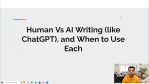 Video thumbnail: Human Vs AI Writing, and When to Use Each