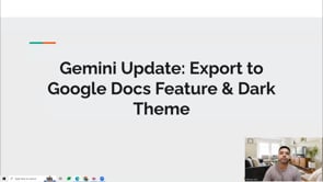 Video thumbnail: Gemini Update: Export to Google Docs Feature & Dark Theme
