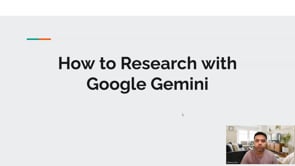 Video thumbnail: How to Research with Google Gemini