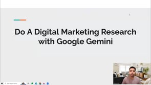 Video thumbnail: Do A Digital Marketing Research with Google Gemini