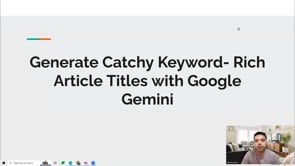 Video thumbnail: Generate Catchy Keyword- Rich Article Titles