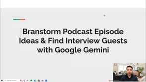 Video thumbnail: Brainstorm Podcast Episode Ideas & Find Interview Guests