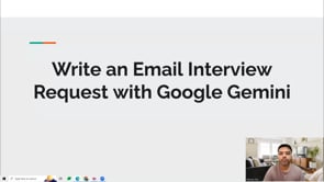 Video thumbnail: Write an Email Interview Request with Google Gemini